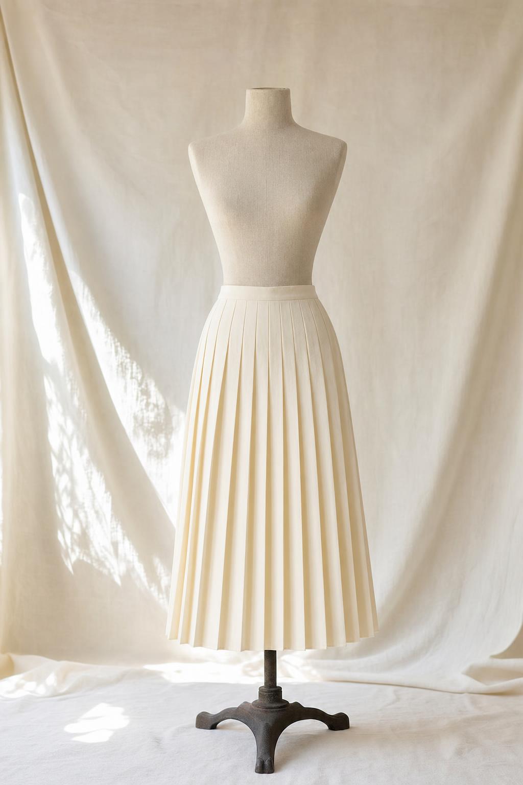 The Pleated Midi Skirt