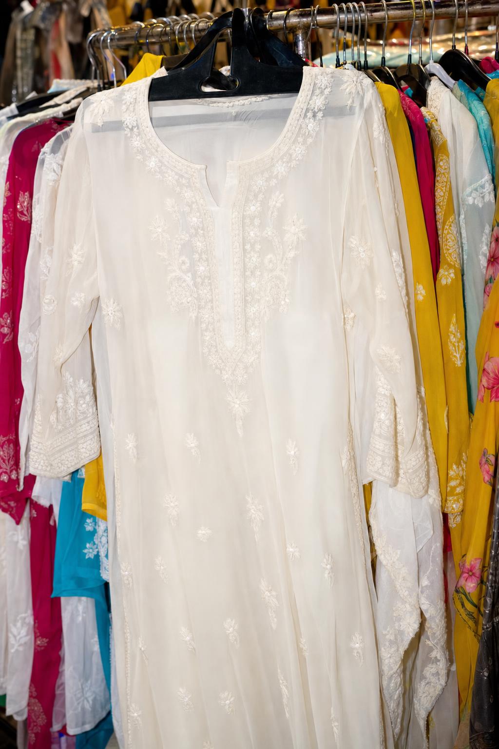 Chikankari Georgette Kurti