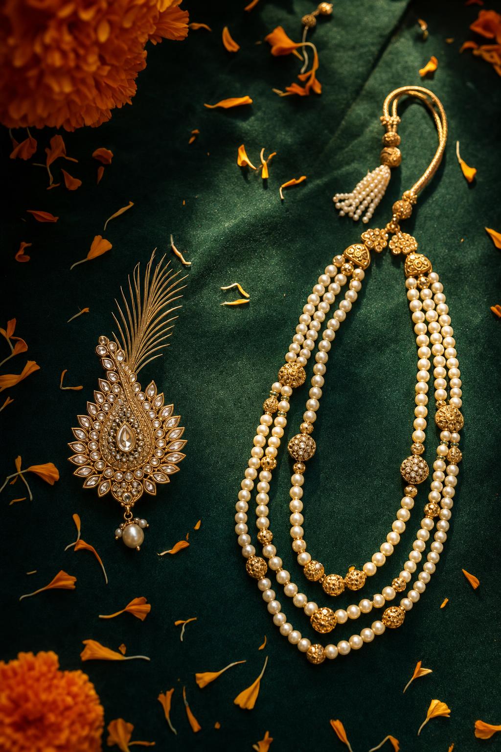 Groom's Kalgi & Mala Set